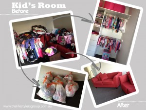Decluttered and Organised Kids Room