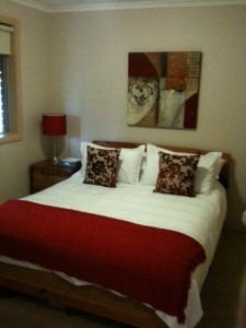 A bedroom that has been decluttered and organized