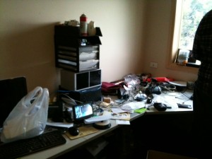 Office before our declutter and organization