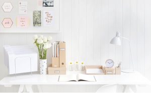 Classic white home office