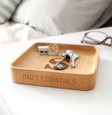 Fathers Day Gift - Wooden Coin Tray